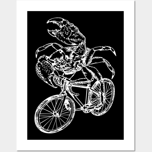 SEEMBO Crab Cycling Bicycle Bicycling Cyclist Biking Bike Wall Art by SEEMBO